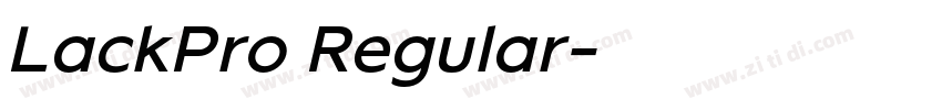 LackPro Regular字体转换
